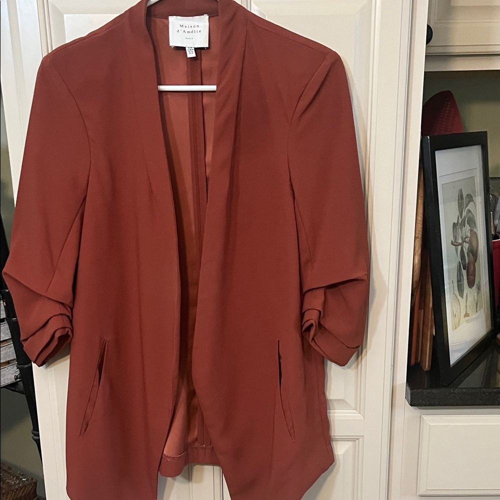 Maison D’ Amelie Elegant Rust Blazer